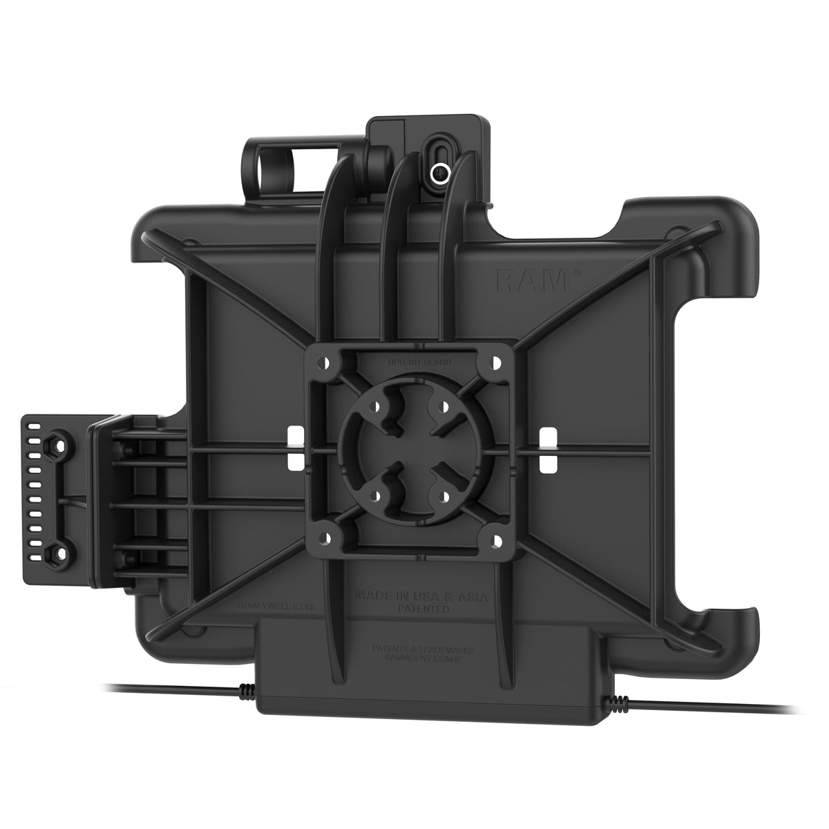 RAM Mounts power + data dock for Honeywell RT10 rugged tablet – another angle