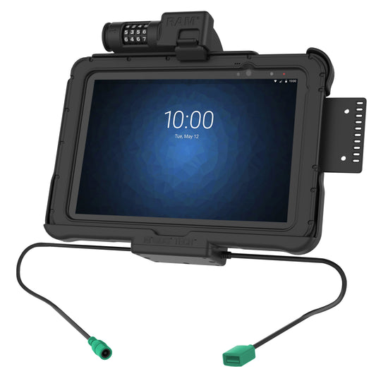 RAM Mounts combination-locking GDS power + data dock with USB-A for Zebra ET5x 10.1" rugged tablets – product photo