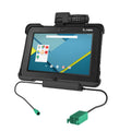 RAM Mounts Zebra XSLATE L10 GDS dokstacija ar barošanu, 2× USB-A un kombinēto slēdzeni (RAM-HOL-ZE15PD2CLU)