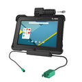 RAM Mounts Zebra XSLATE L10 GDS dokstacija ar barošanu, 2× USB-A un atslēgas slēdzeni (RAM-HOL-ZE15PD2KLU)