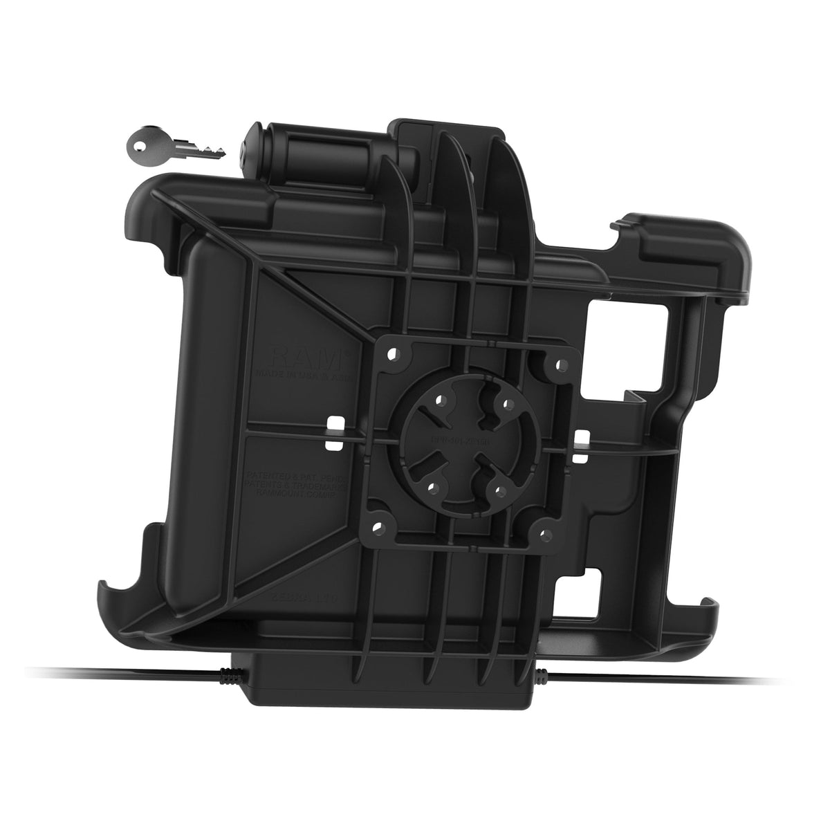 RAM Mounts key-locking GDS power + data dock with USB-A for Zebra XSLATE L10 rugged tablet – view 4
