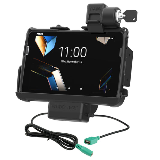 RAM Mounts locking Tough-Dock power + data for Zebra ET40, ET45 and ET401 8-inch tablets with Rugged Frame – product photo