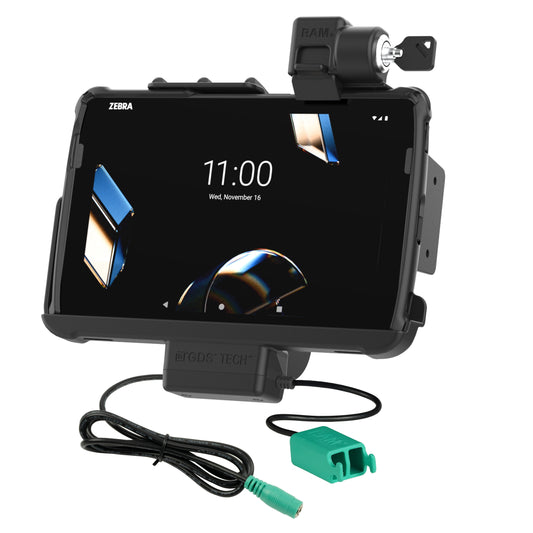 RAM Mounts locking Tough-Dock power + dual USB for Zebra ET40, ET45 and ET401 10-inch tablets with Rugged Frame – product photo