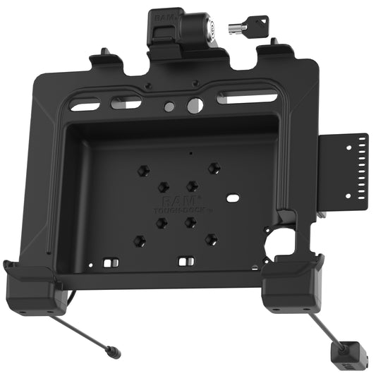 RAM Mounts Key-Locking Power + Dual USB-A Dock for Zebra ET80 and ET85 – alternative view