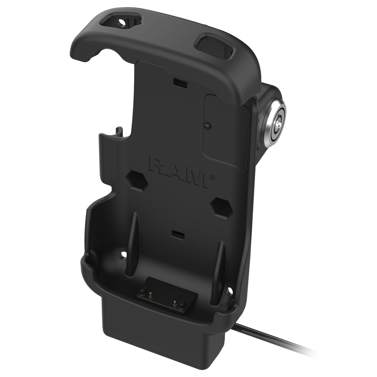 RAM Mounts key-locking form-fit powered USB-A dock for Zebra TC22, TC27 and TC201 with protective boot – additional product view