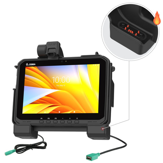RAM Mounts Power + Data Dock with USB-A & Heated Pins for Zebra ET60 and ET65 – main product photo