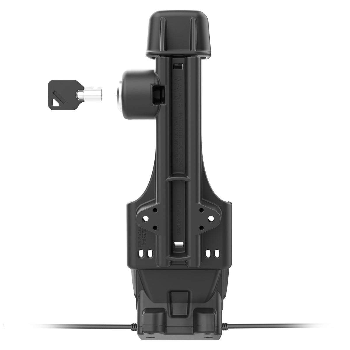 RAM Mounts key-locking Form-Fit powered dock with USB-A and heated pins for Zebra TC8300 – additional view