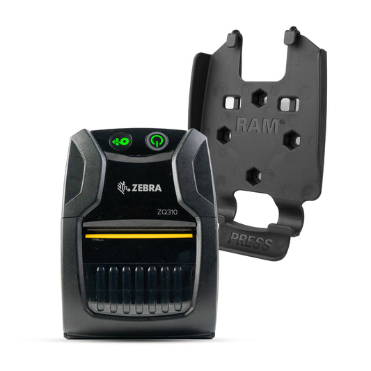 RAM Mounts quick-release printer holder for Zebra ZQ310 series – product photo