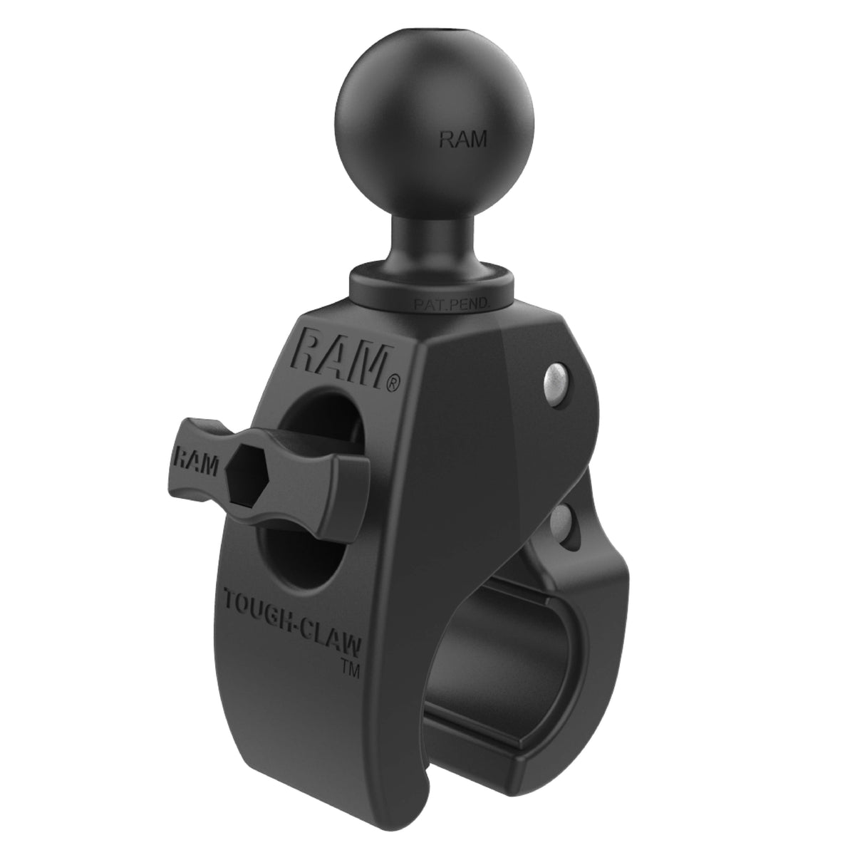 RAM Mounts Tough-Claw medium clamp ball base, C-size, for 1–1.6 inch rails – product photo