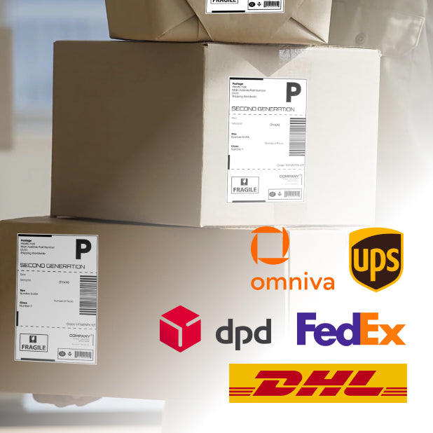 Sūtījumu etiķetes (DPD / Omniva / DHL)