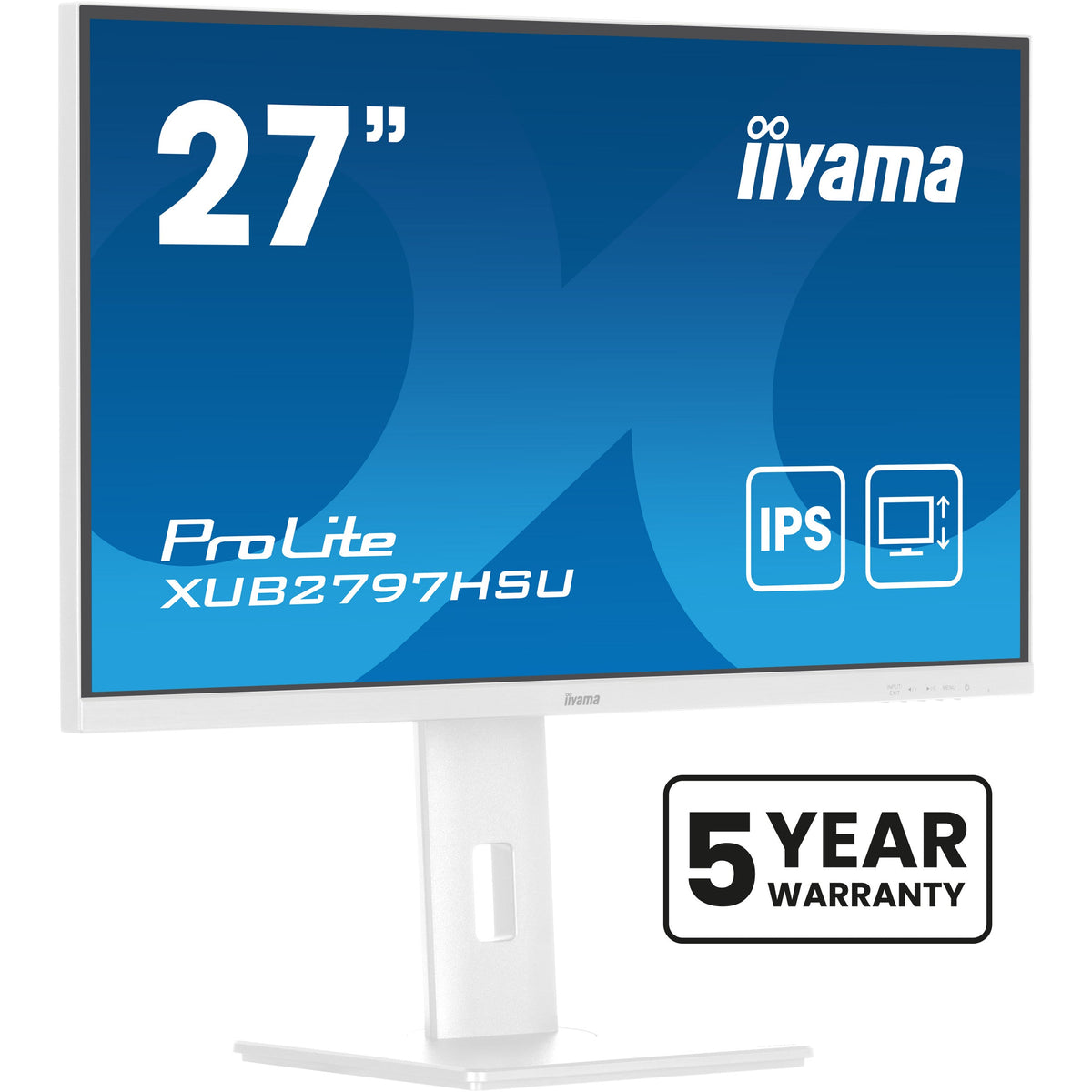 iiyama ProLite XUB2797HSU-W2 27-inch monitor, white