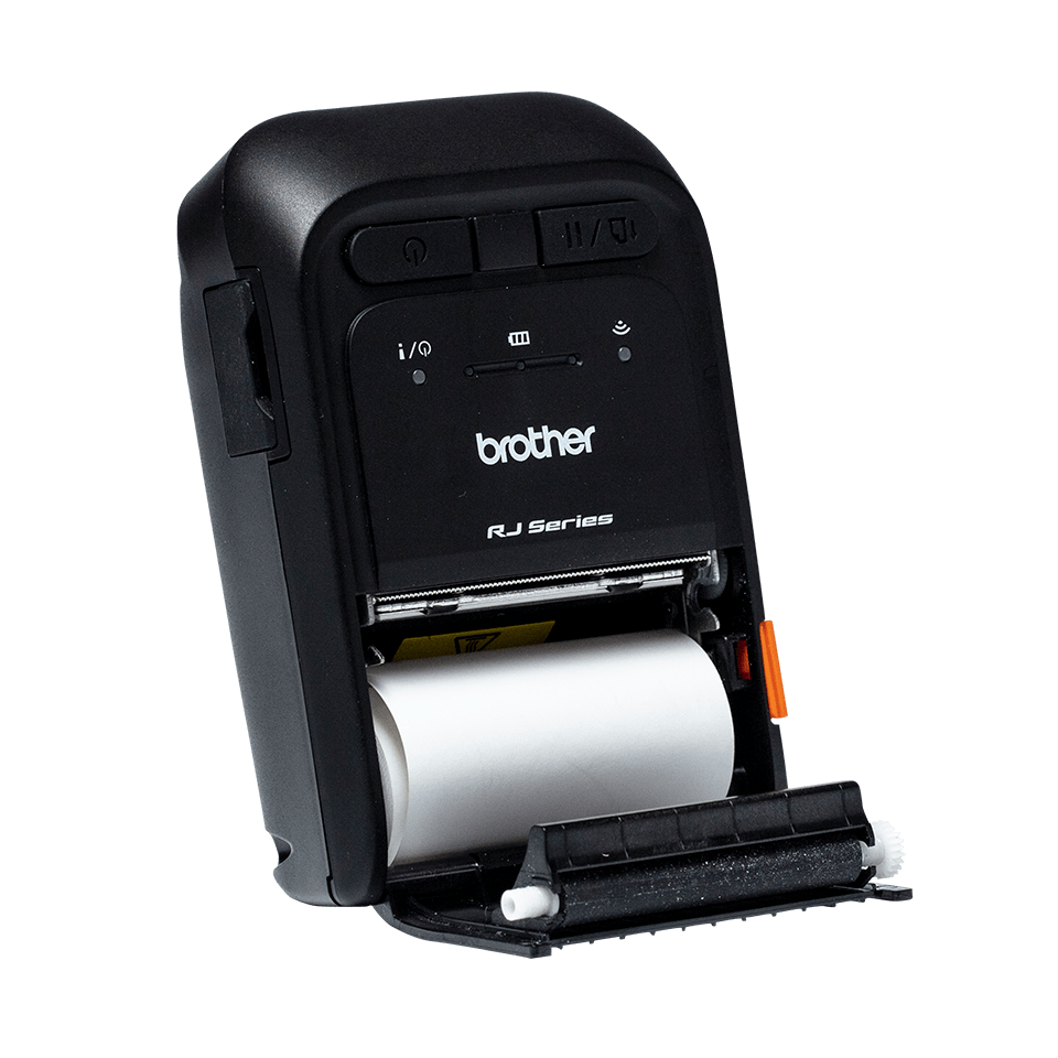 Brother RJ-2035B mobile receipt printer – with media cover open
