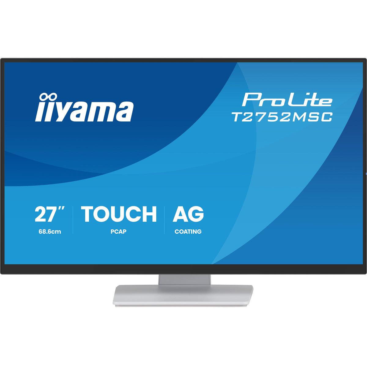 iiyama ProLite T2752MSC-W1AG 27-inch touch monitor, white – detail view