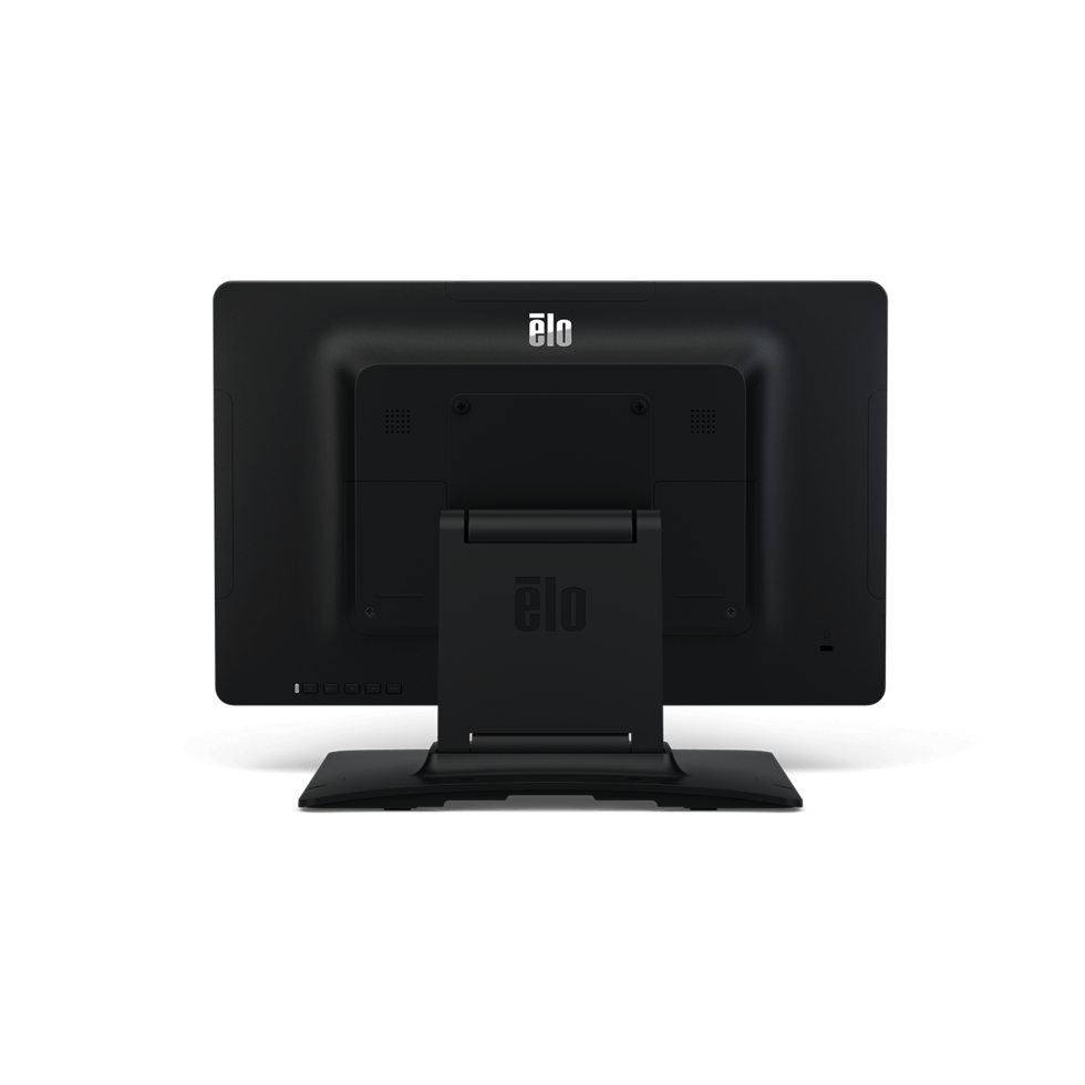 Elo 1502L touch monitor with stand, rear view