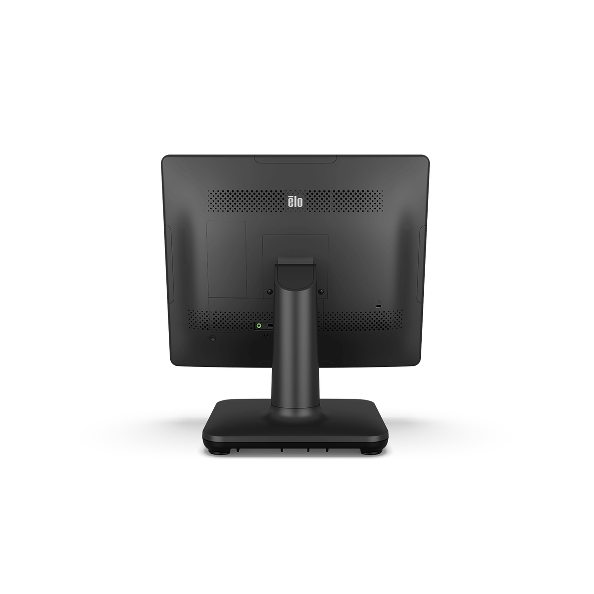 Elo EloPOS 17-inch POS system – rear view with I/O hub stand