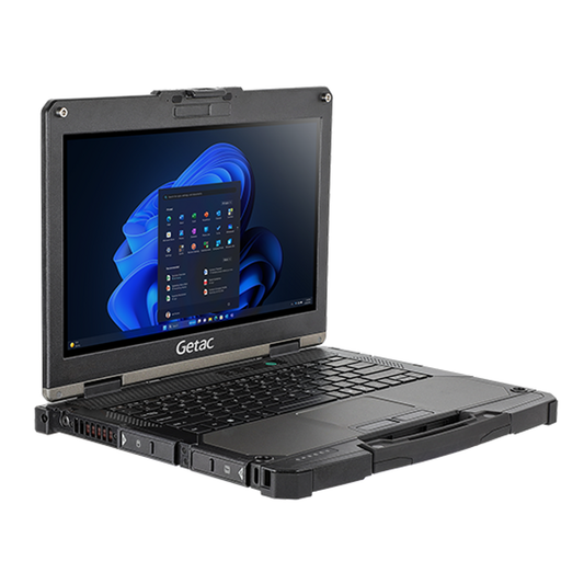 Getac B360 G3 BV1164B3BDGX left three-quarter view showing side ports and carry handle