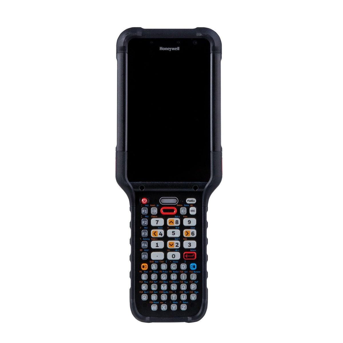 Honeywell CK67 ultra-rugged Android mobile computer, 51-key alphanumeric keypad, FlexRange extended range 2D imager, 5G + Wi-Fi (CK67-X1N-5ES1A0G) – front view