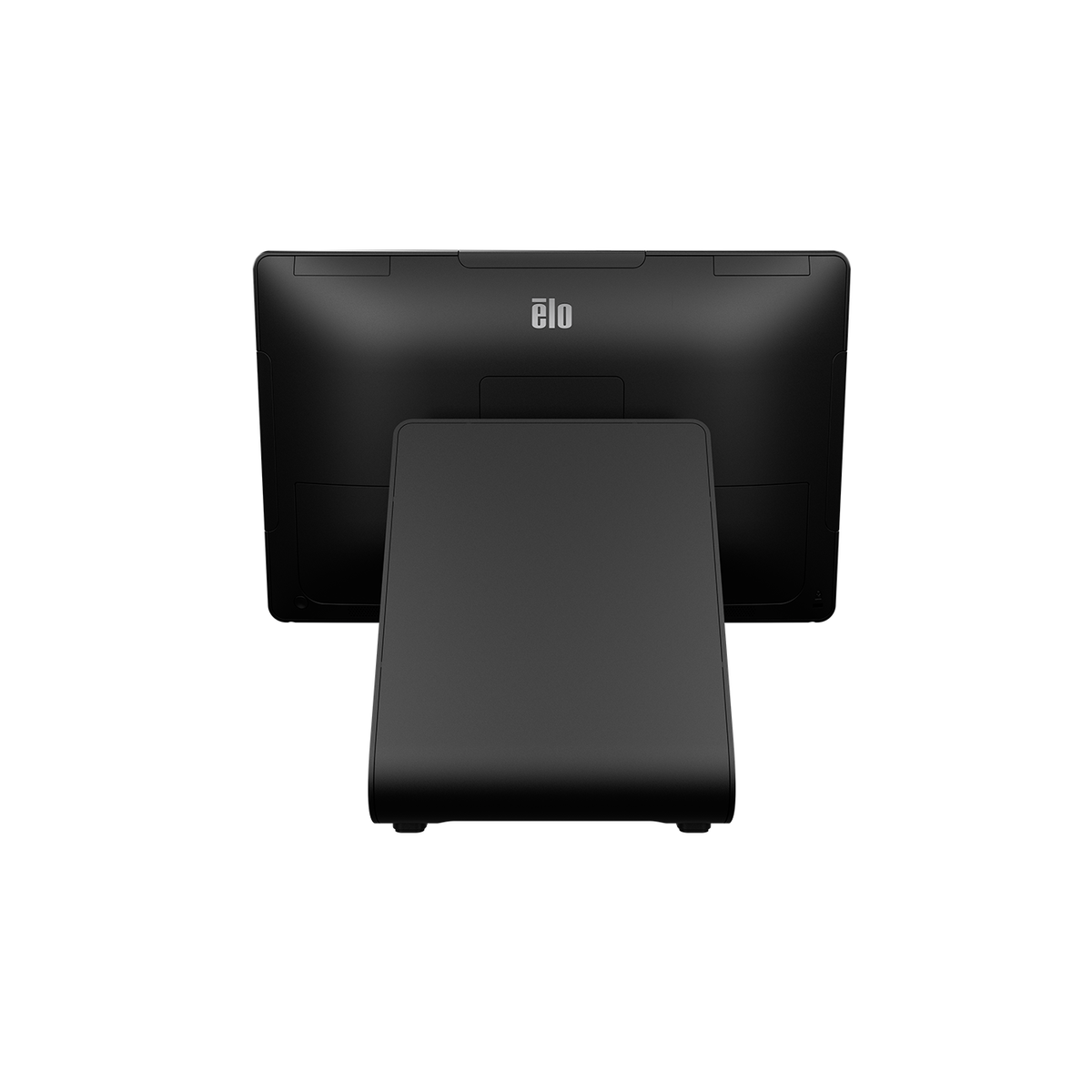 Elo I-Series 3 with Intel 15.6-inch touch computer E705229, rear view of POS stand with I/O ports