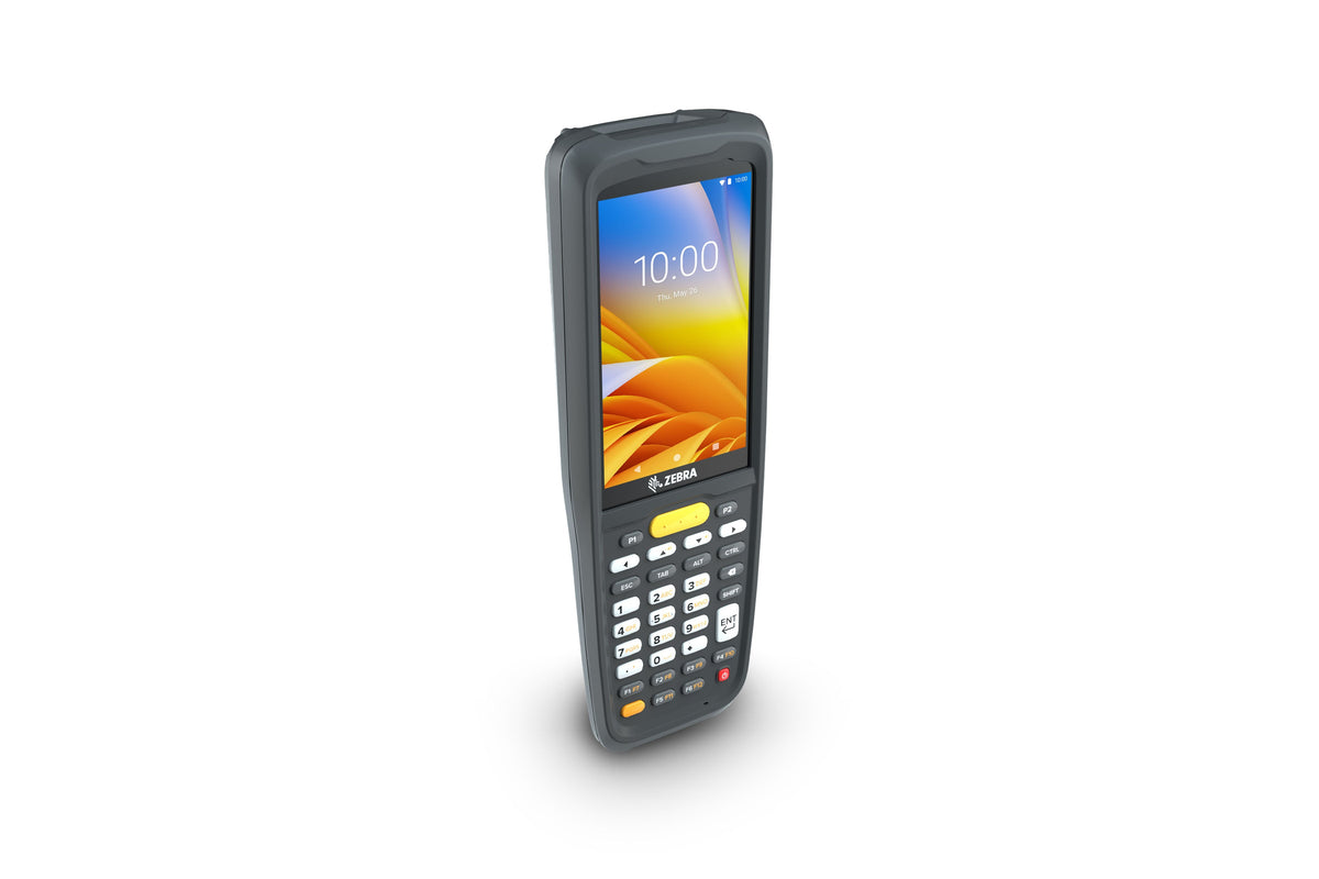 Zebra MC2200 rugged keypad mobile computer, 34-key function numeric keypad (KT-MC220K-2B3S3RW) – angled front view