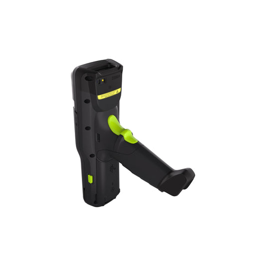 Zebra MC3400 rugged keypad mobile computer, pistol grip, 29-key numeric keypad (MC3401-0G1J52SS-A6) – back view with pistol grip