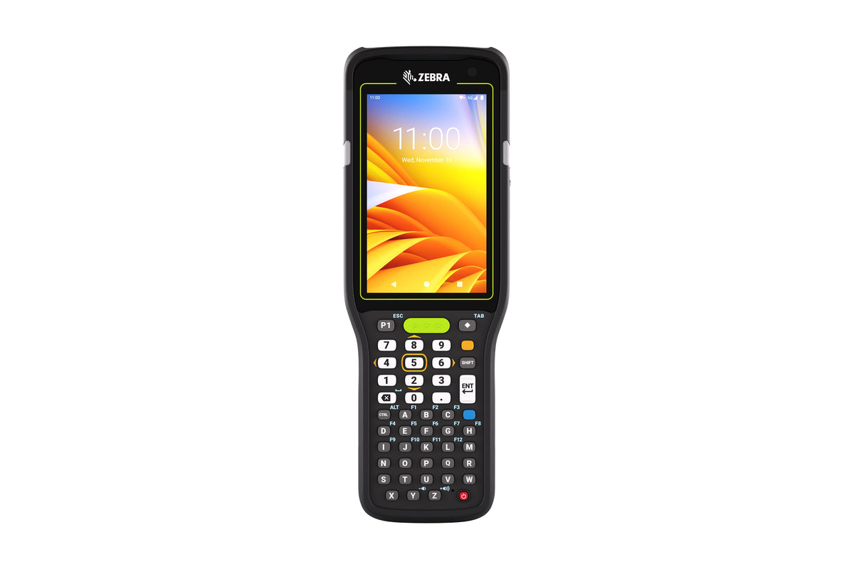 Zebra MC3400 rugged keypad mobile computer, straight shooter, 47-key alphanumeric keypad (MC3401-0S1R64SS-A6) – front view