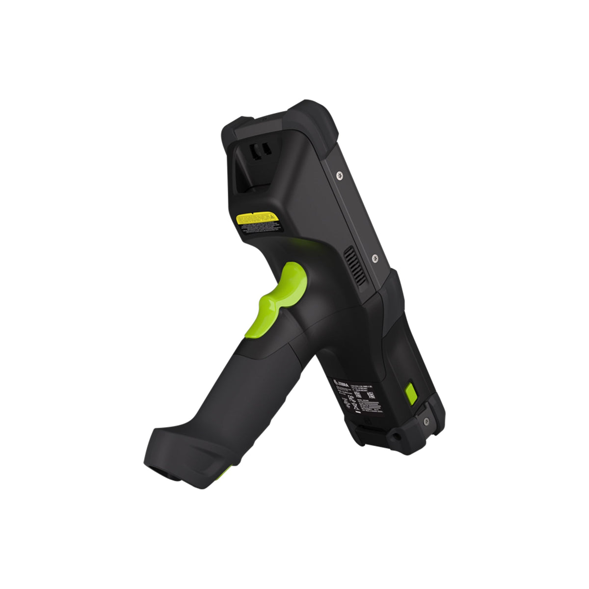Zebra MC9450 rugged 5G keypad mobile computer, pistol grip, 29-key numeric  calculator layout keypad (MC945B-3G1M6ASS-A6) – back angled view showing pistol grip