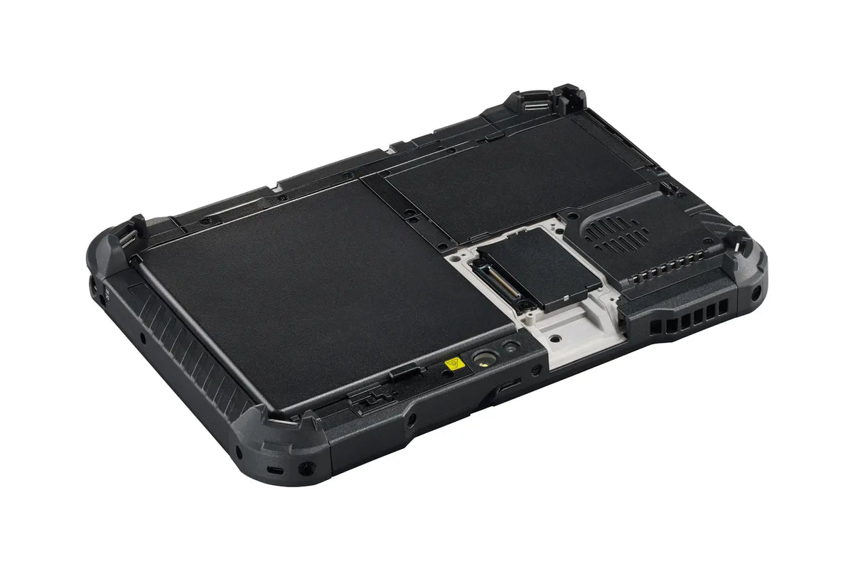 Panasonic TOUGHBOOK G2 mk3 (4G LTE + GPS, UK plug) rear view showing the modular expansion bay