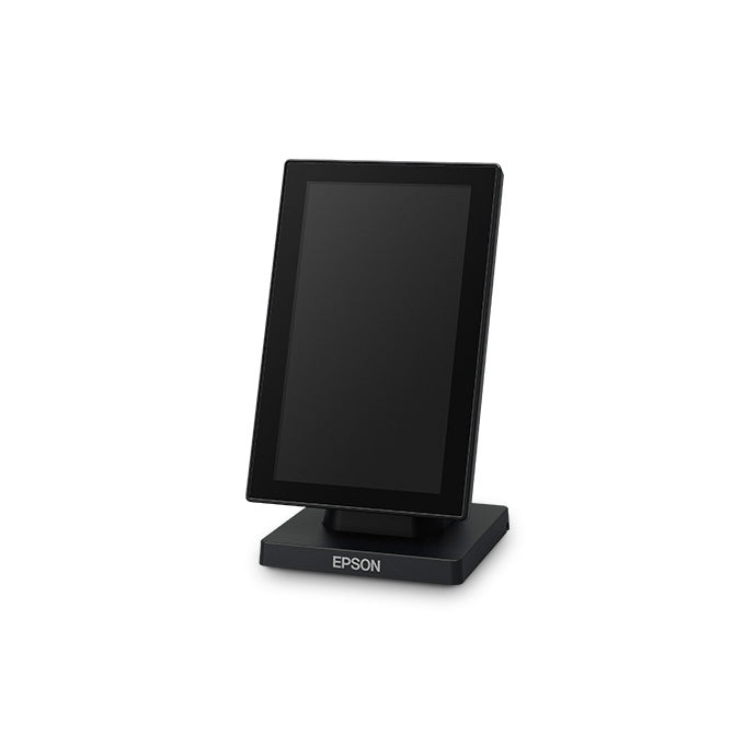 Epson DM-D70 black customer display in portrait orientation