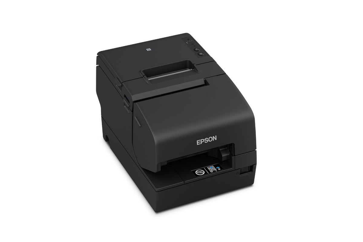 Epson TM-H6000VI hybrid multifunction POS receipt printer with MICR, black, Powered USB (C31CL25116) – 3/4 view