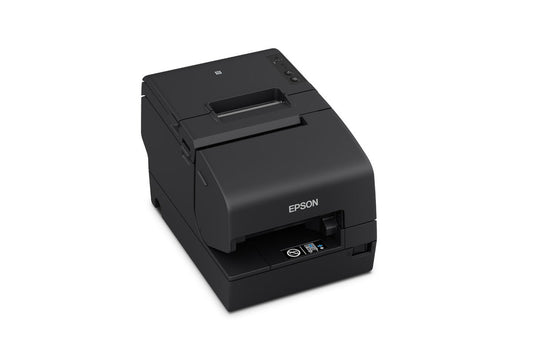 Epson TM-H6000VI hybrid multifunction POS receipt printer with MICR, black, Powered USB (C31CL25116) – 3/4 view