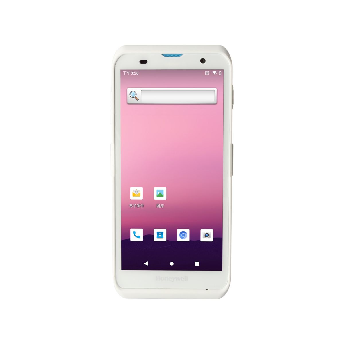 Honeywell ScanPal EDA52-HC healthcare mobile computer, white disinfectant-ready housing, N3601 2D imager (EDA52-0HA731N21RK) – front view