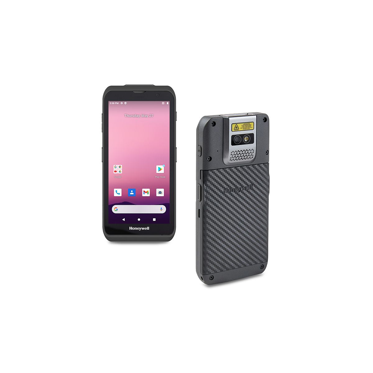 Honeywell ScanPal EDA5S Android mobile computer, S0703 2D imager (EDA5S-11AE34N21RK) – front and back view