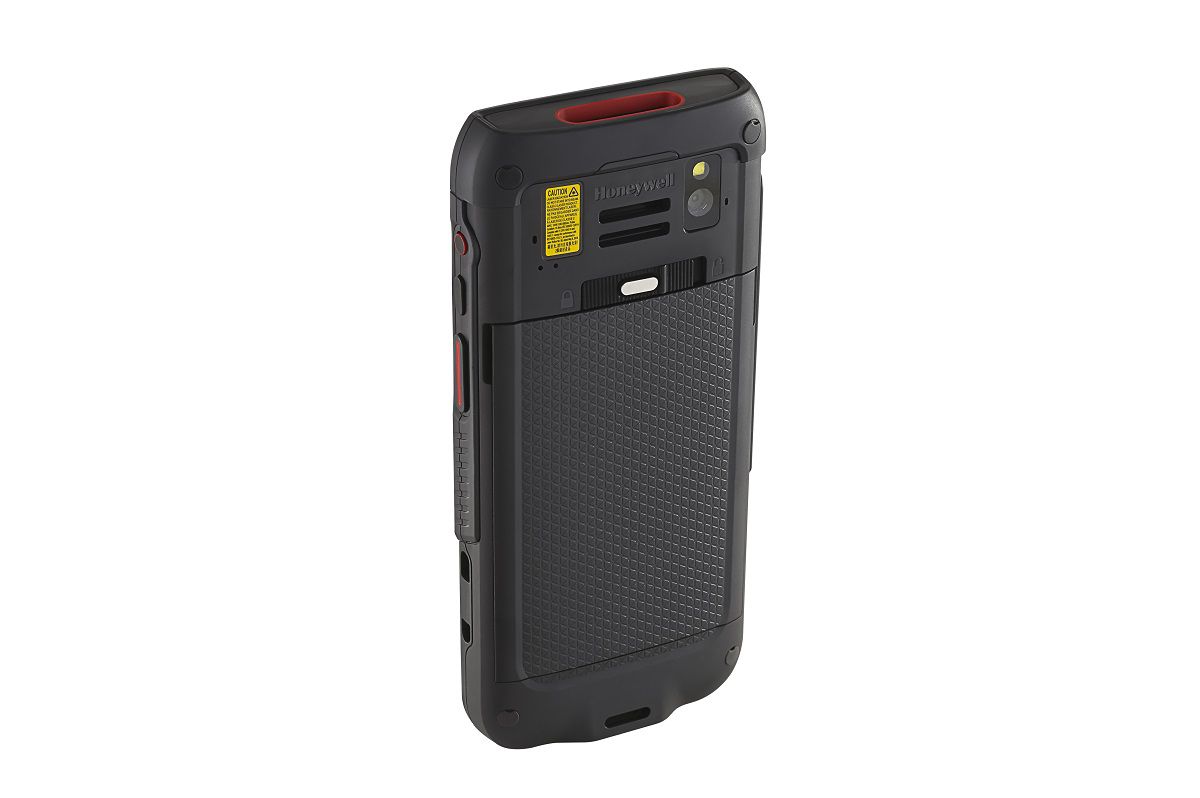 Honeywell CT47 5.5-inch all-touch Android mobile computer, black, extended-range 2D imager, 5G + Wi-Fi, 8 GB / 128 GB (CT47-X1N-5ED1E0G) – back view