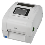 TSC TH240TRCHC 4-inch healthcare desktop thermal transfer label printer, 203 dpi, ribbon cartridge, Wi-Fi + Bluetooth, white (TH240HC-A002-0102) – front 3/4 view, white