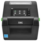 TSC DH240T 4-inch desktop direct thermal label printer, 203 dpi, touch display, linerless cutter kit, black (DH240-A001-0032) – front view
