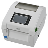 TSC DH240THC 4-inch healthcare desktop direct thermal label printer, 203 dpi, touch display, white (DH240HC-A001-0002) – front view