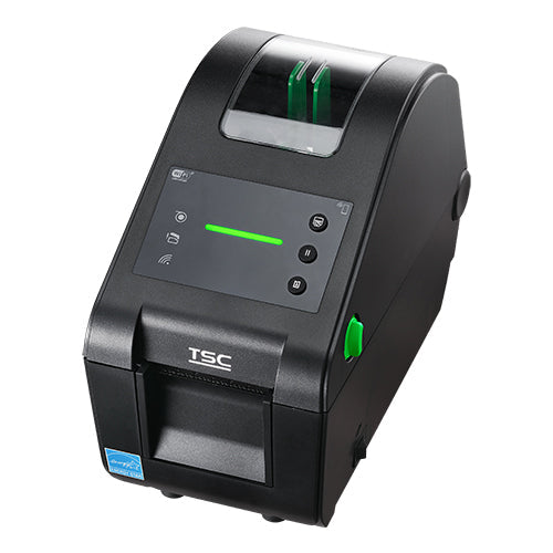 TSC DH220L 2-inch direct thermal desktop label printer, 203 dpi, LED, linerless cutter, Wi-Fi + Bluetooth, black (DH220L-A001-1132) – detail view