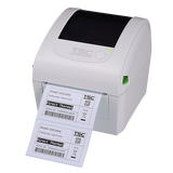 TSC DA220W 4-inch direct thermal desktop label printer for healthcare, 203 dpi, USB + Ethernet, with external roll mount, white (DA220W-A001-21C2) – front view