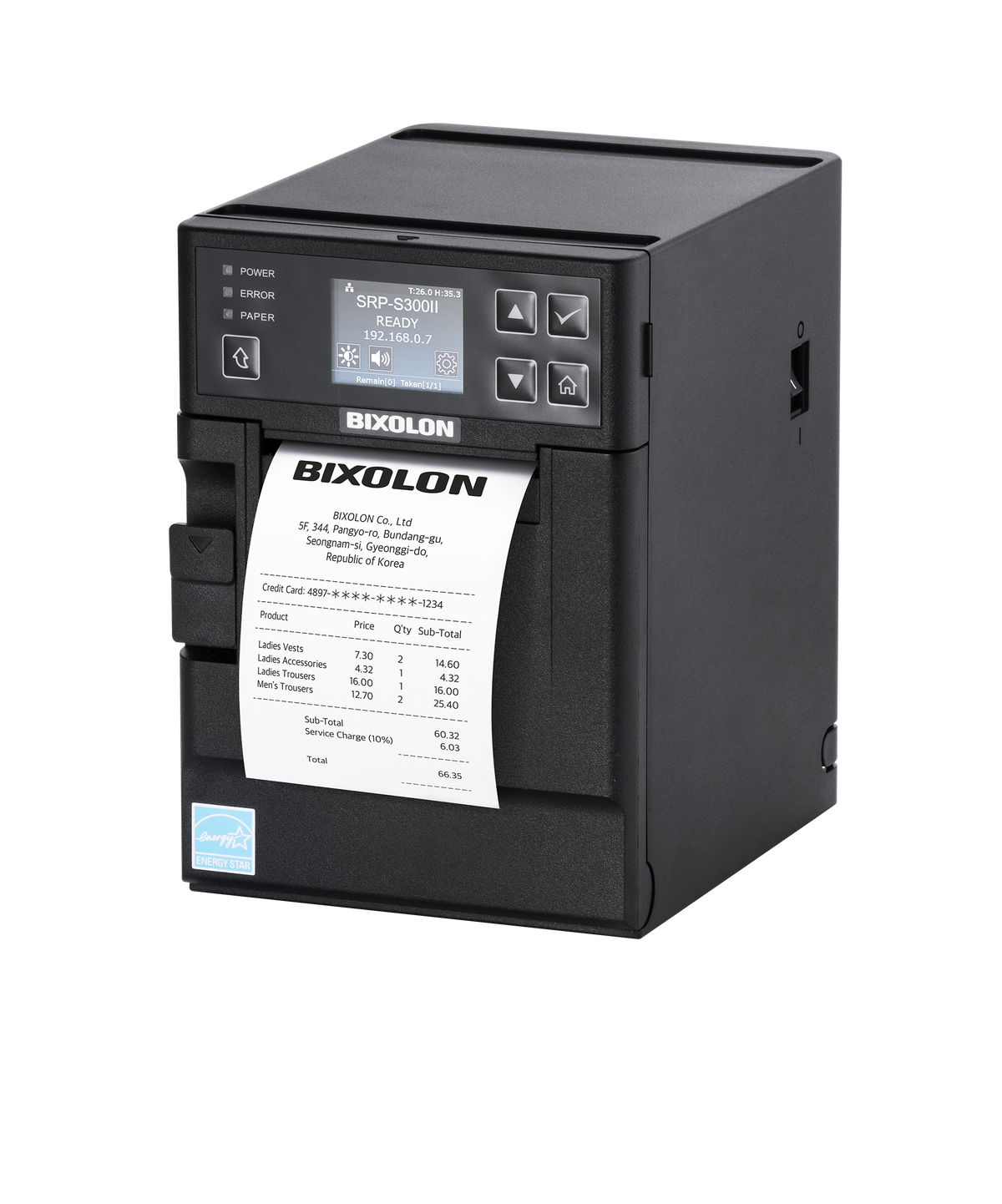 BIXOLON SRP-S300II 3-inch receipt printer, black (SRP-S300IIWDAK/BEG) – receipt printing