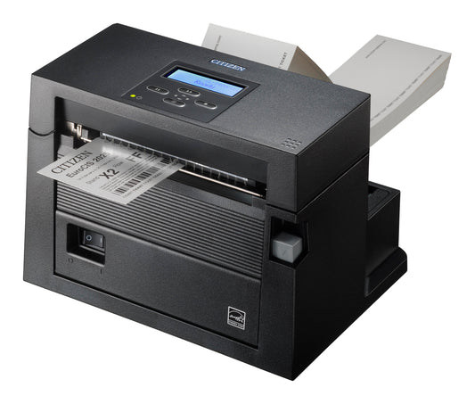 Citizen CL-S400DTII 4-inch direct thermal label and ticket printer, 203 dpi, USB + RS-232, black (CLS400DTIINEBRXN) – printing fanfold tickets