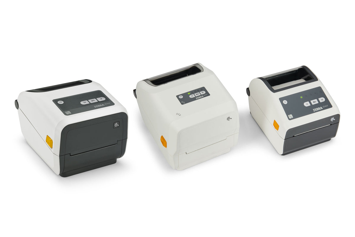 Zebra ZD421d-HC healthcare desktop label printer, white, 300 dpi, USB + Ethernet (ZD4AH43-D0EE00EZ) – ZD400 healthcare series