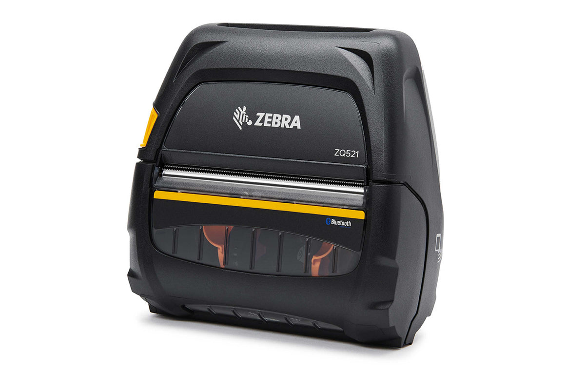 Zebra ZQ521 mobile receipt and label printer, black, Wi-Fi + Bluetooth (ZQ52-BUW000E-00) – 3/4 view
