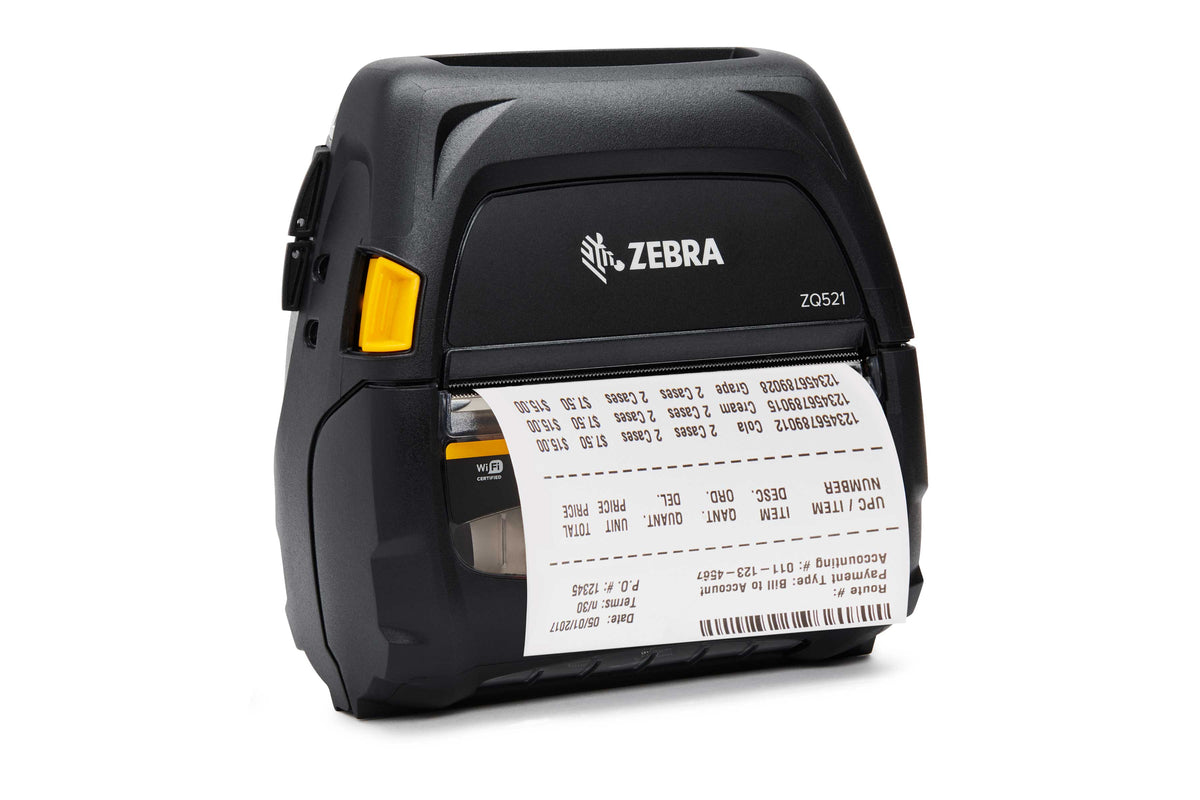Zebra ZQ521 mobile receipt and label printer, black, Wi-Fi + Bluetooth (ZQ52-BUW000E-00) – printing labels