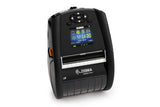 Zebra ZQ620 Plus mobile receipt and label printer, black, Wi-Fi 6 + Bluetooth (ZQ62-AUXAE14-00) – front view