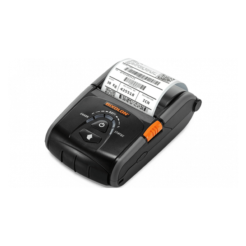 Bixolon SPP-R200III PLUS 2-inch mobile receipt printer, Wi-Fi, linerless, black (SPP-R200IIIWDaKL) – printing a label