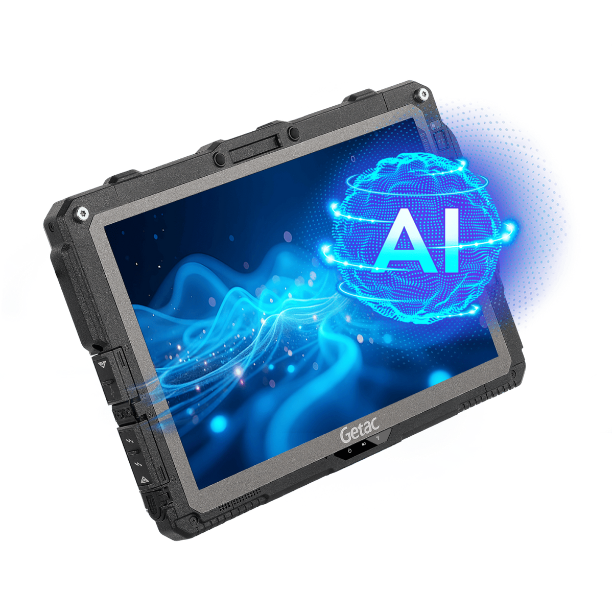 Getac UX10 G5 rugged 10.1-inch tablet (UW3764VIXDXX) – angled view