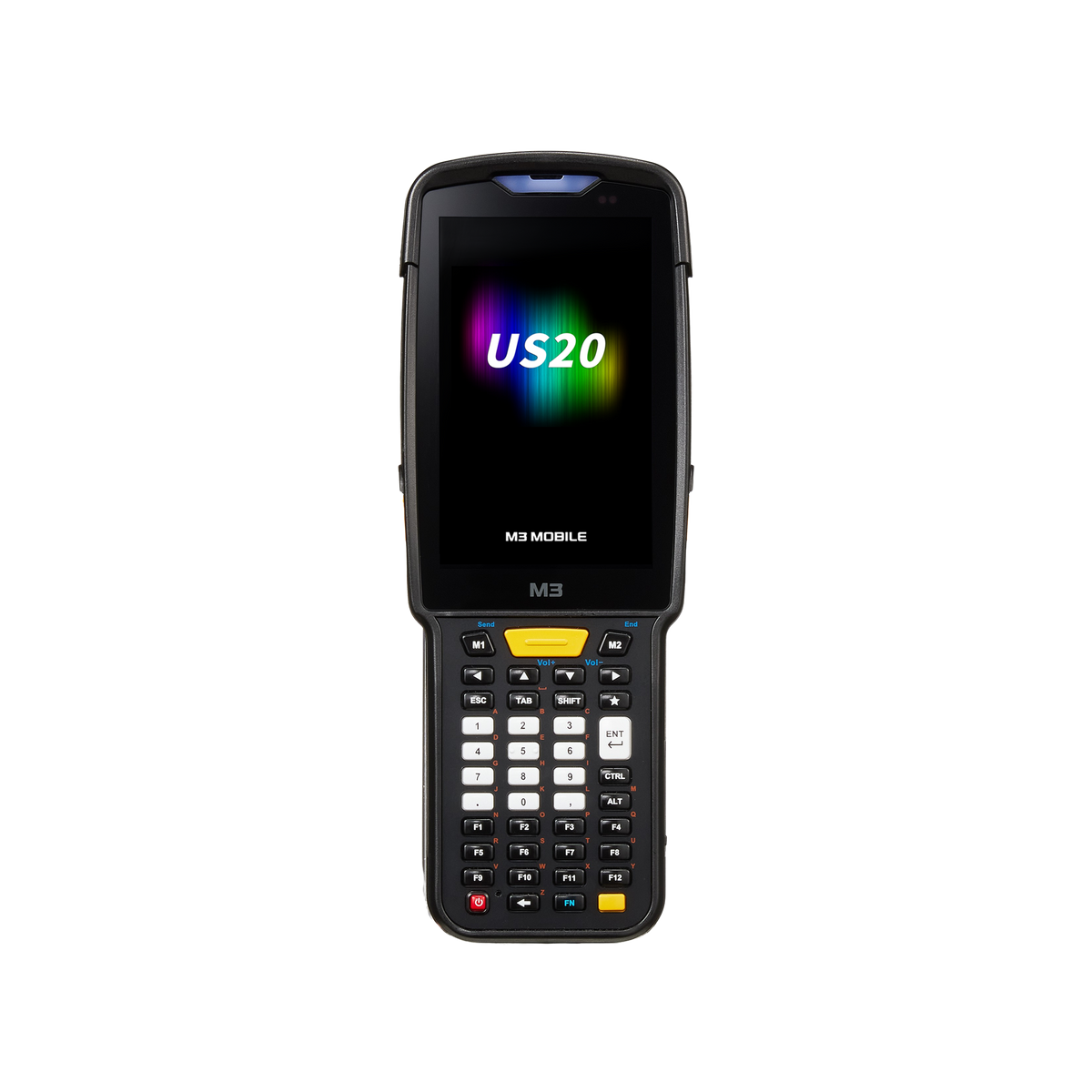 M3 Mobile US20X (4G LTE) rugged Android keypad mobile computer, 42-key function numeric keypad, SE4770 2D imager (S20X4C-Q2CWSE-HF) – front view