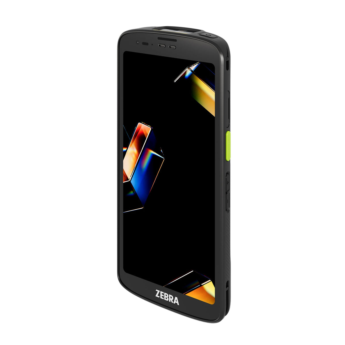 Zebra TC201 TC201G-383P4BA01-A6 rugged Android mobile computer – angled front view from the left