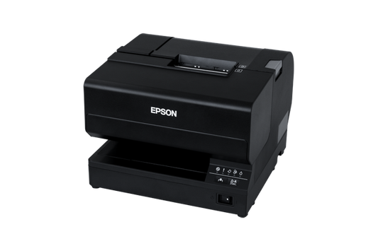 Epson TM-J7700 inkjet POS receipt printer, black (C31CF70301) – left 3/4 view