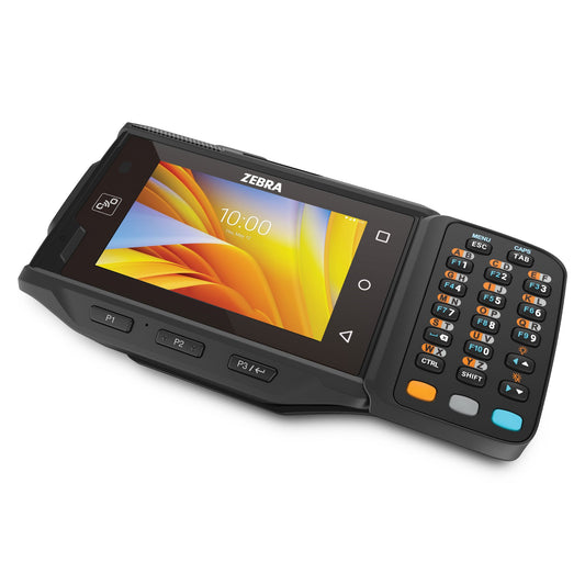 Zebra WT6300 wearable wrist computer, 20-key function alphanumeric keypad (WT63B0-KS0QNERW) – angled view